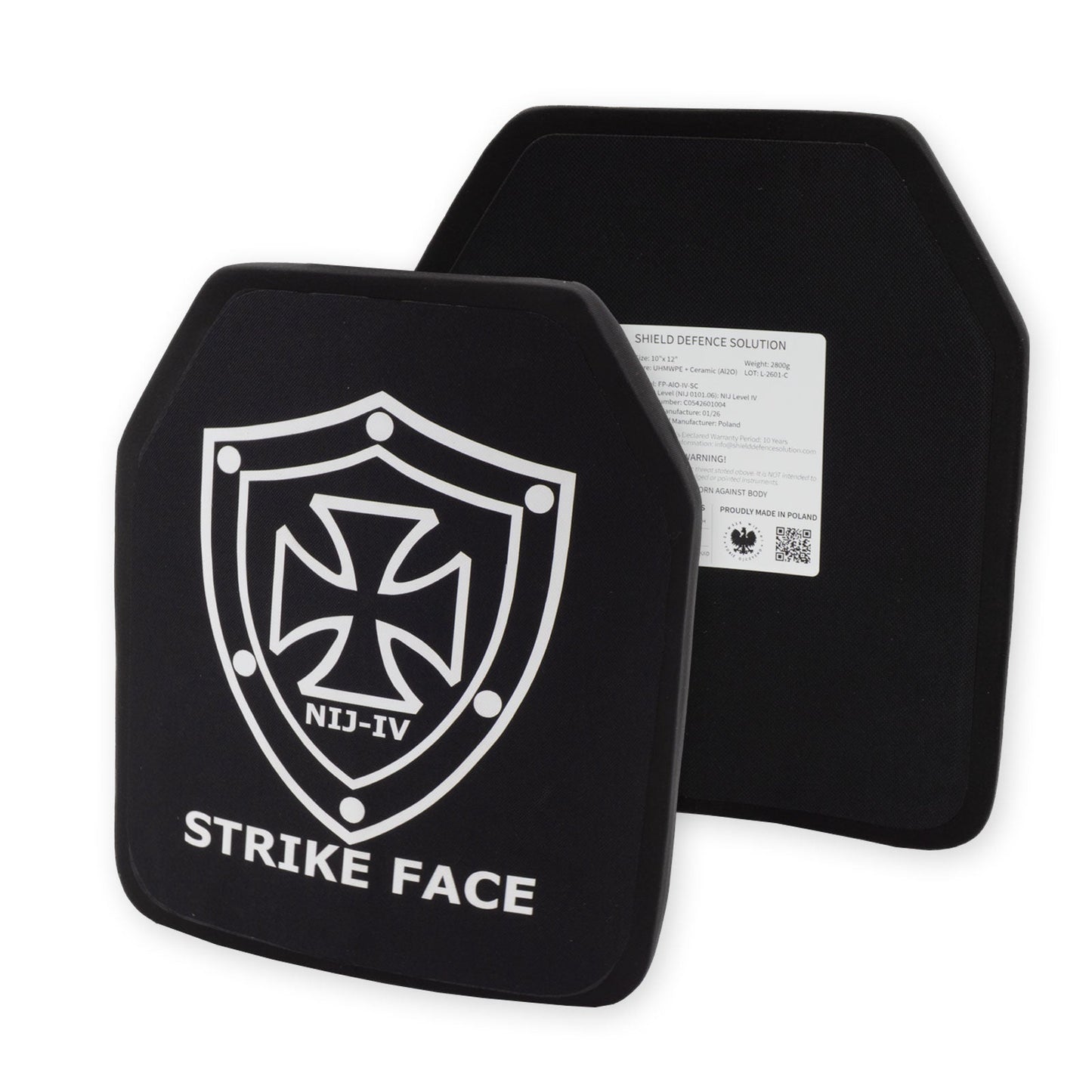 10"x12" Single Curve SAPI Front Plate - Ceramic (AlO) - Shield Defence Solution