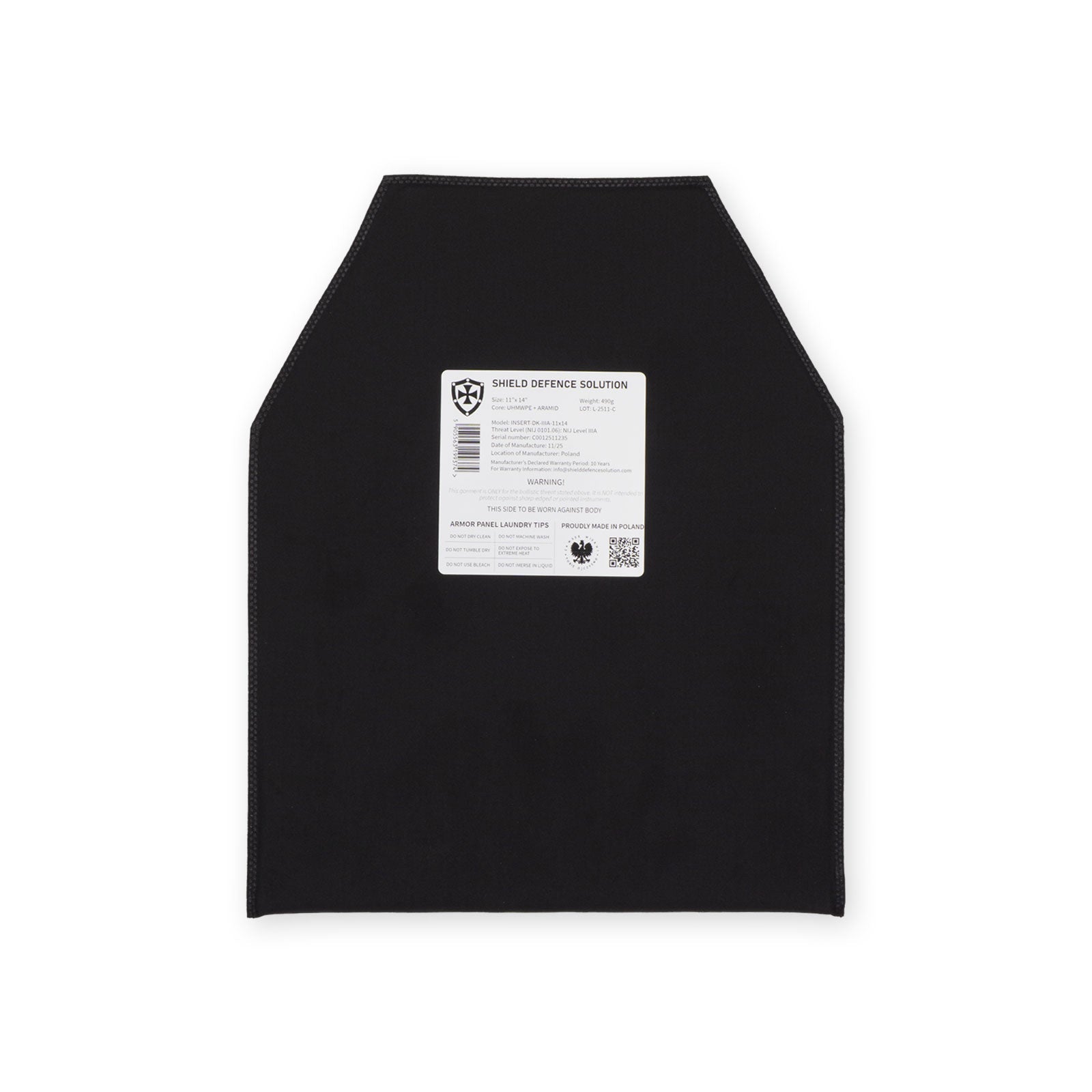 11"x14" Soft Armor Insert Panels | Front & Back Protection - Shield Defence Solution