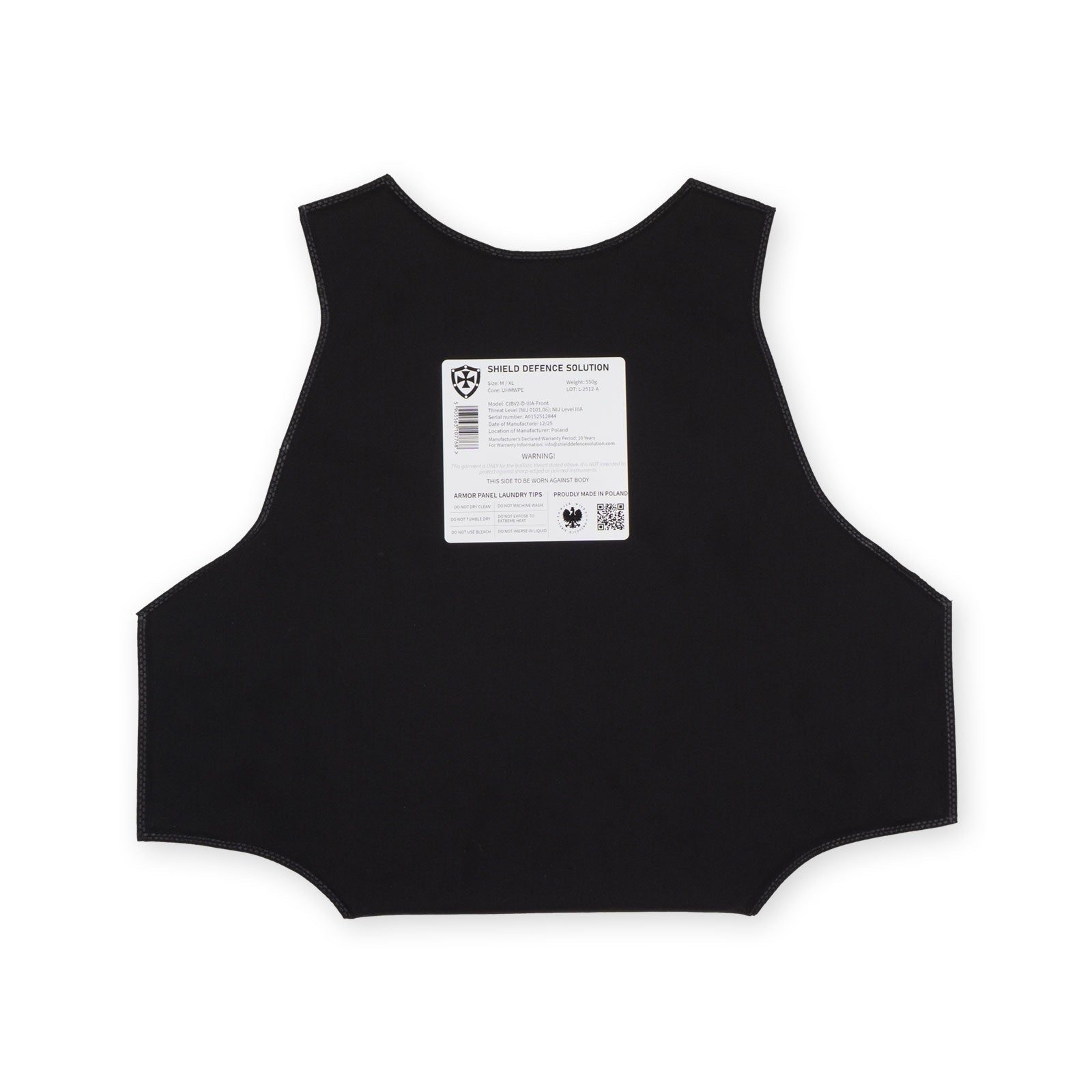 Cataphract CIBV2 Soft Armor Inserts – Front & Back Protection Set - Shield Defence Solution