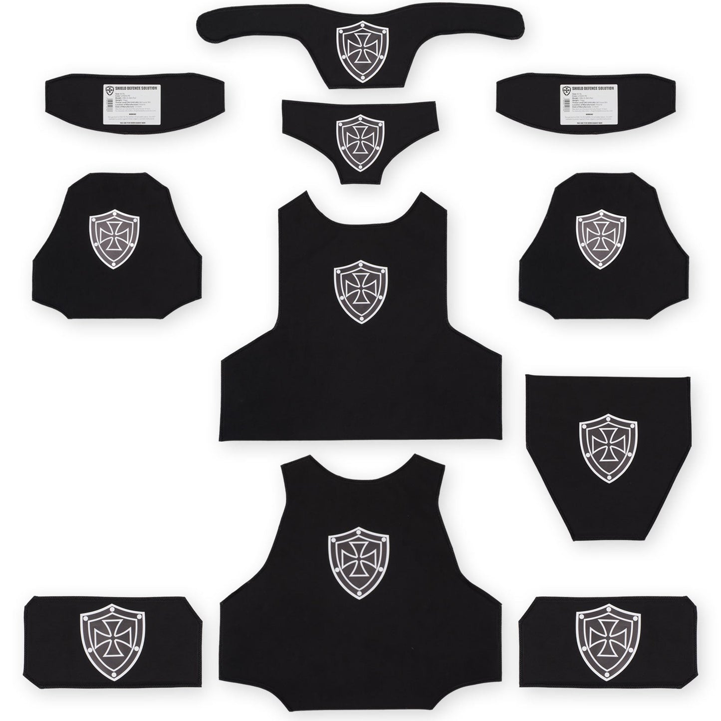 Full set of Soft Ballistic Inserts for Templars Gear CIBV2 Cataphract - Shield Defence Solution